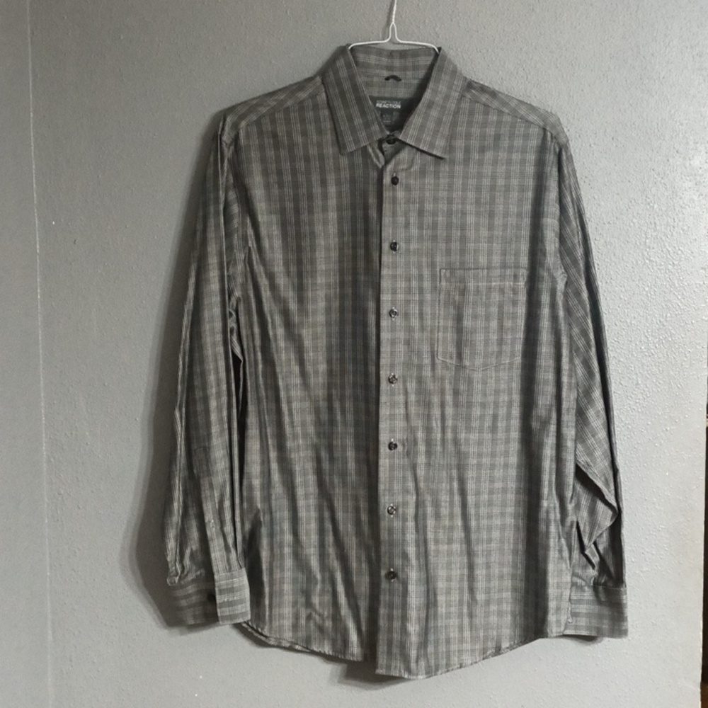 Kenneth Cole Reaction Button Down Shirt Size Large 16-16.5 34-35